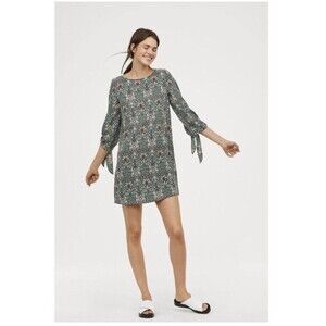 H&M x Morris Shift Dress Sz 2 EUC Art to Wear Artsy Museum Teacher‎ Printed